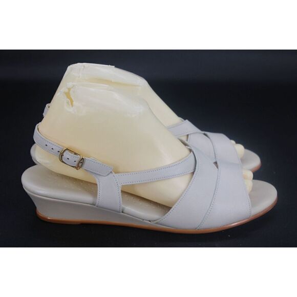 SAS Tripad Comfort Caress Sandals Womens Size 9.5N Bone Leather Slingback - Picture 6 of 11